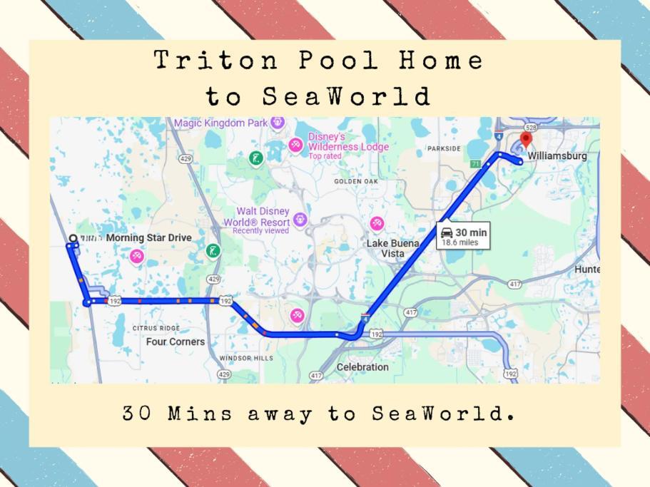 Triton Vacation Pool Home Near Disney Орландо Екстериор снимка